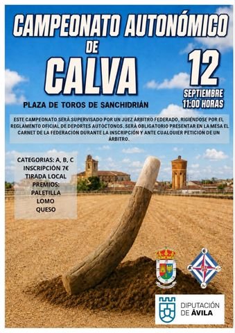 Ver cartel del Campeonato Autonómico de Calva de Sanchidrián