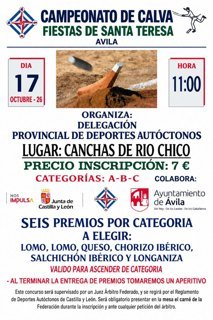 Cartel de Campeonato Provincial de Calva — Fiestas de Santa Teresa